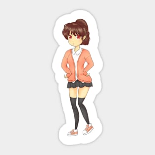 Pony-Tail Girl Sticker